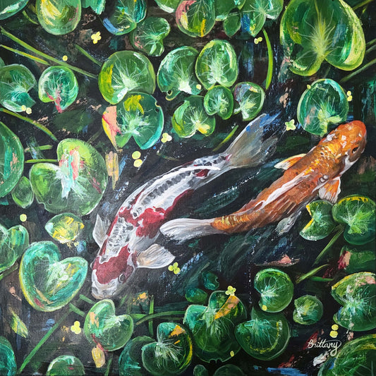 Pond Life #2, Original Acrylic Painting